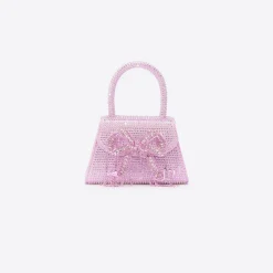 Rhinestone Embellished Micro Bow Bag^self-portrait New