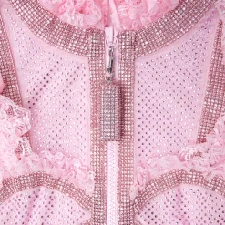 Rhinestone Mesh Ruffle Mini Dress^self-portrait Best Sale