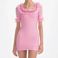 Ruffle Knit Mini Dress^self-portrait Best Sale