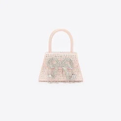 Satin Heart Rhinestone Micro Bow Bag^self-portrait New