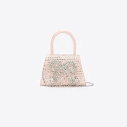 Satin Heart Rhinestone Micro Bow Bag^self-portrait New