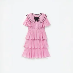Scallop Collar Chiffon Dress^self-portrait Store