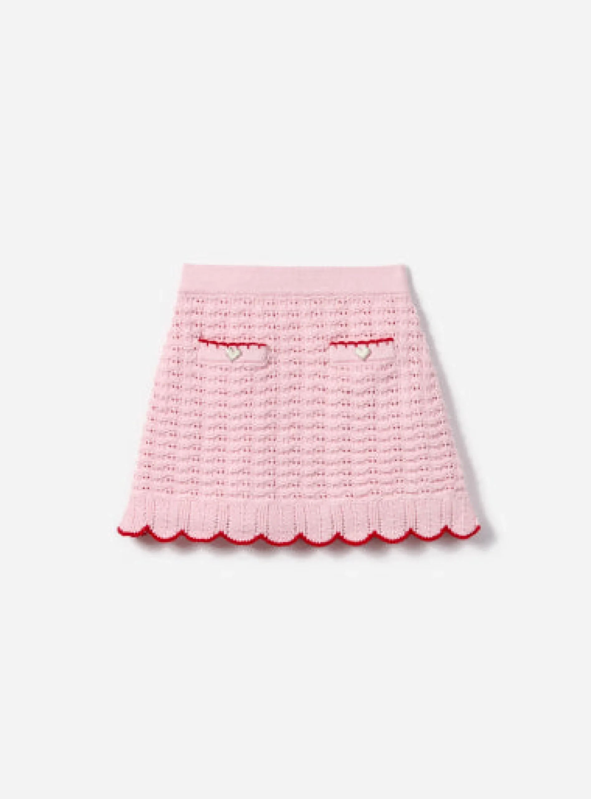 Textured Knit Heart Detail Skirt^self-portrait New