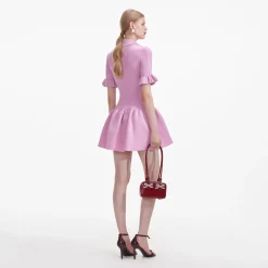 Viscose Rib Mini Dress^self-portrait Hot