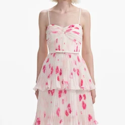 Chiffon Tiered Midi Dress^self-portrait Outlet