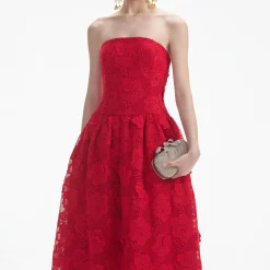 Bandeau Lace Midi Dress^self-portrait Shop