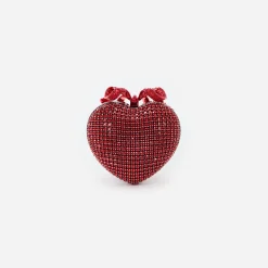 Crystal Heart Clutch^self-portrait New