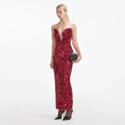 3D Sequin Midi Dress^self-portrait Store