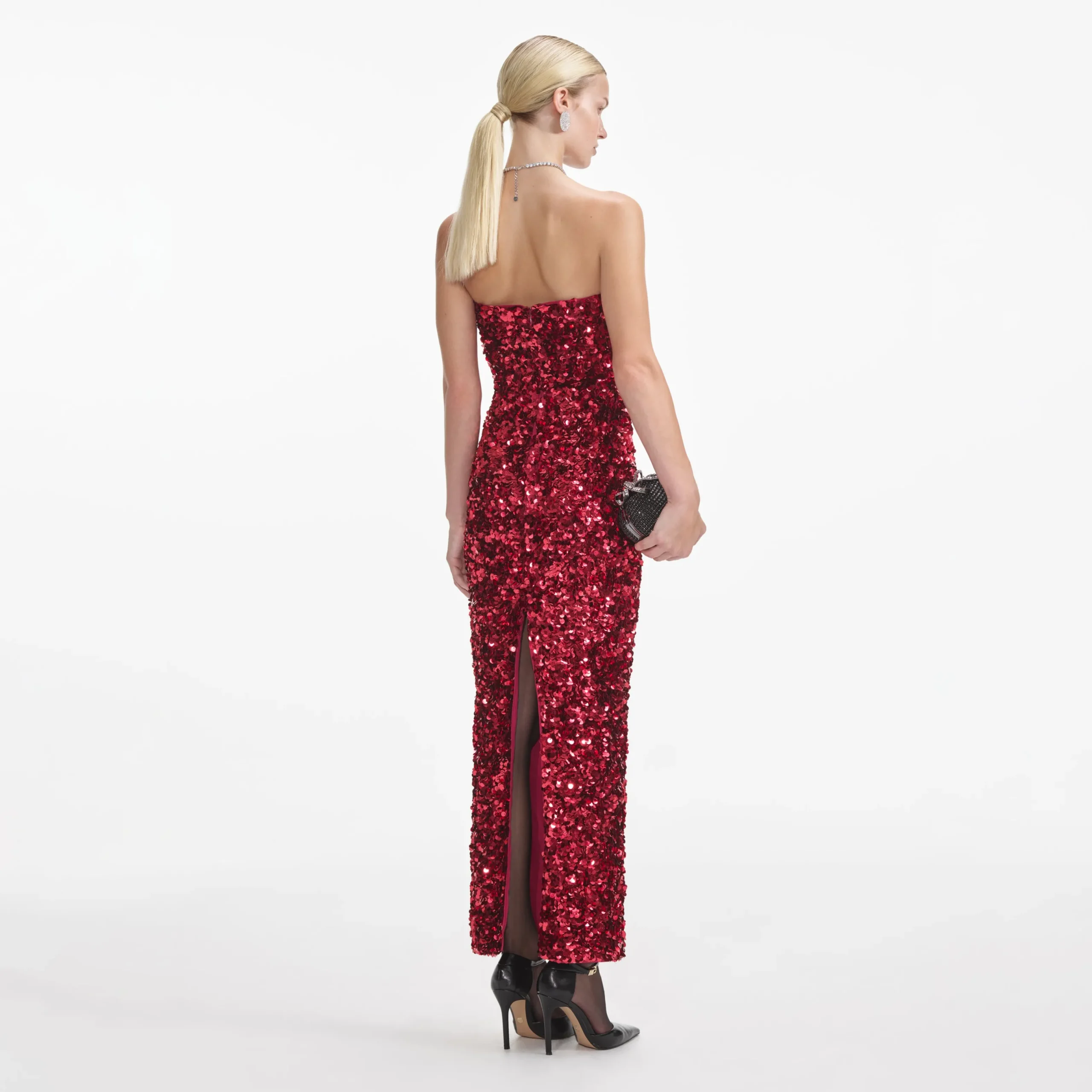 3D Sequin Midi Dress^self-portrait Store