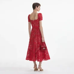 Floral Lace Midi Dress^self-portrait Shop