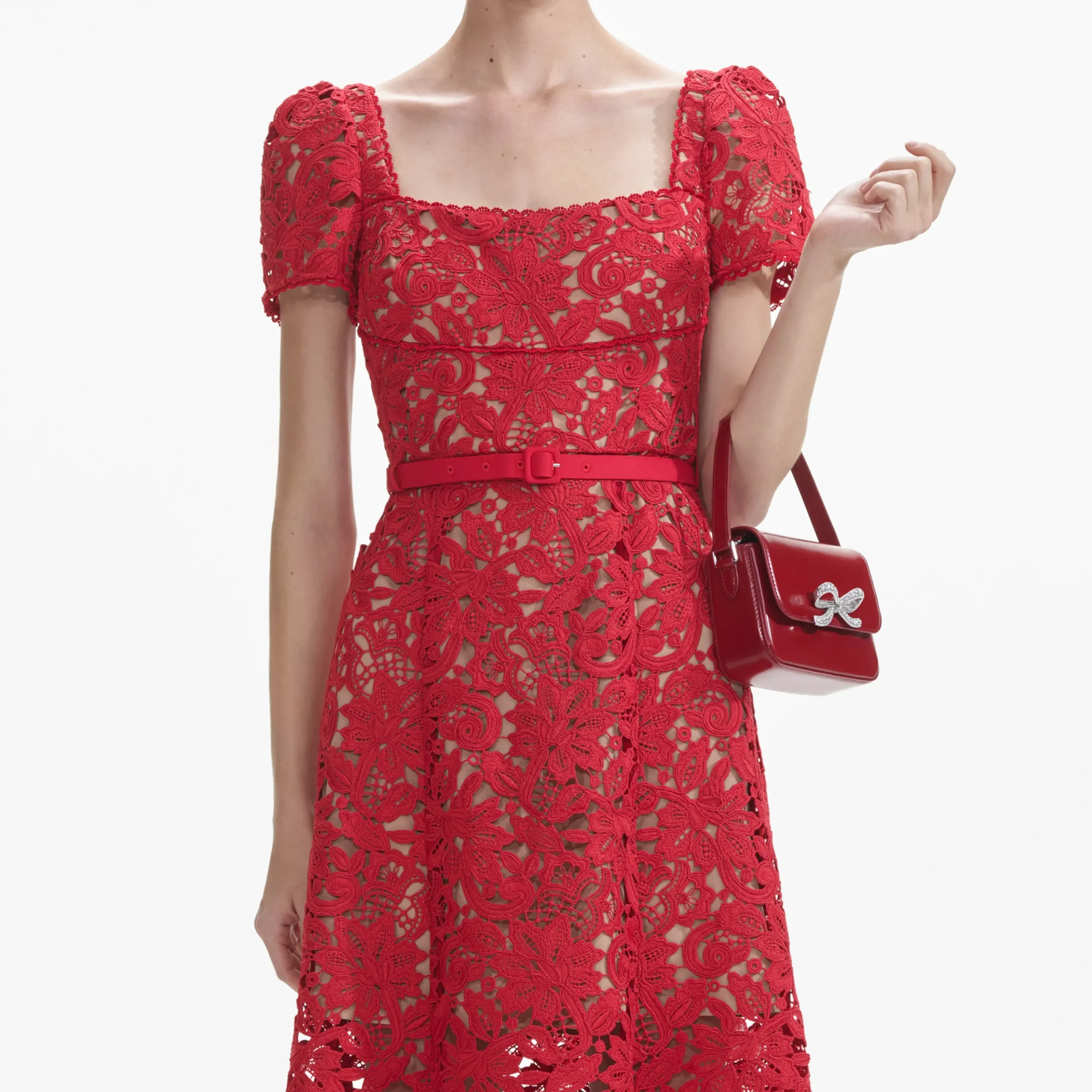 Floral Lace Midi Dress^self-portrait Shop
