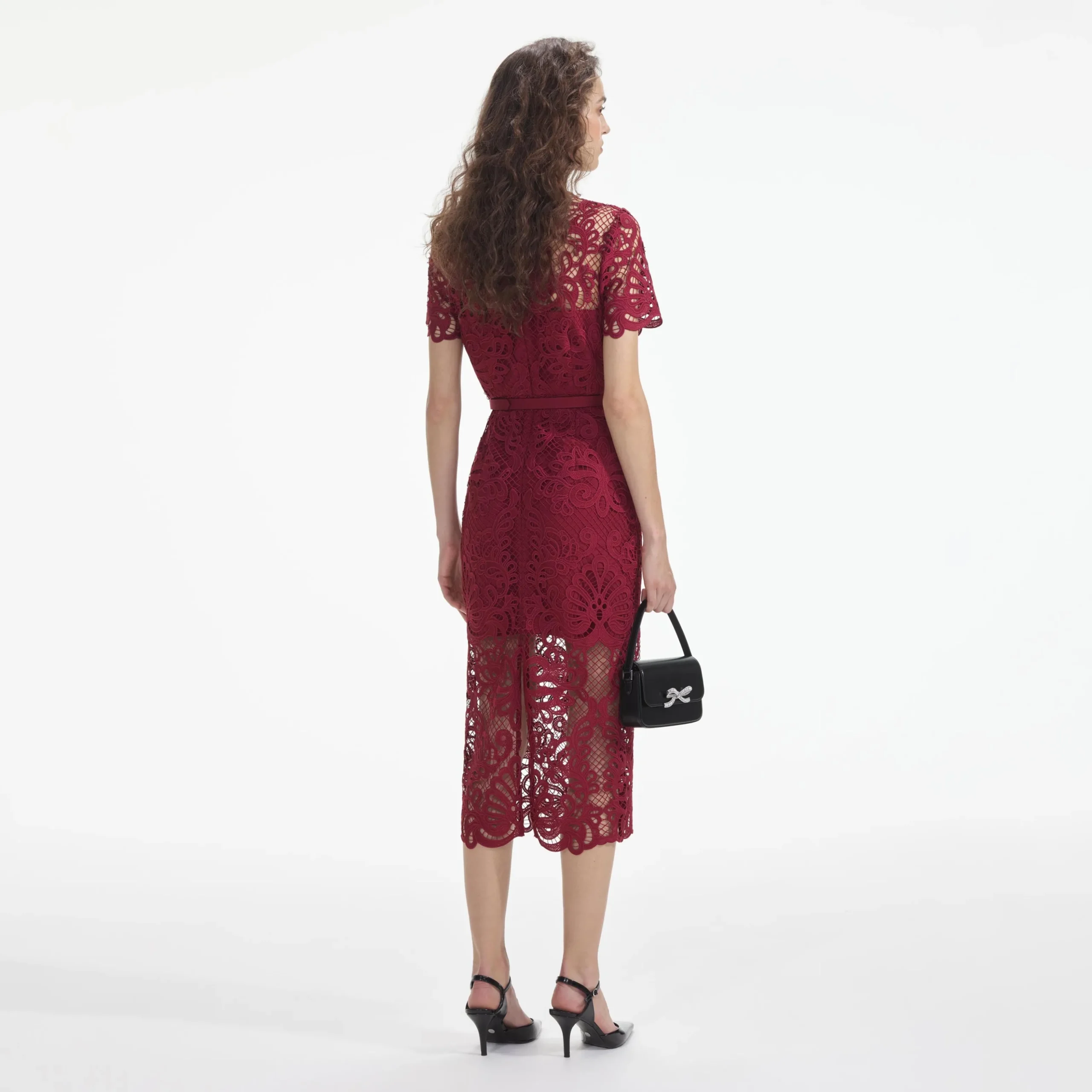 Guipure Lace Button Midi Dress^self-portrait Sale