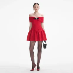 Knit Bow Mini Dress^self-portrait Flash Sale