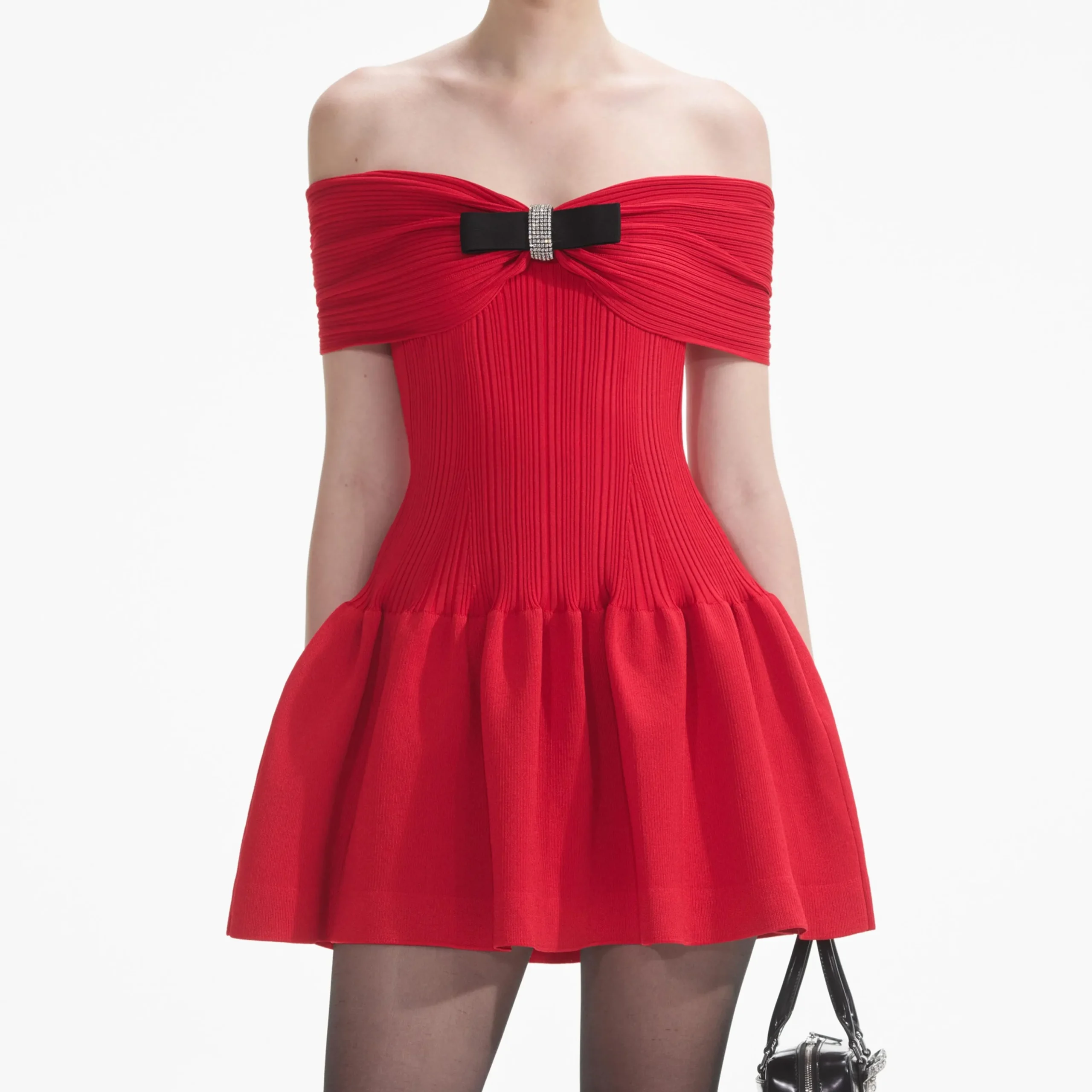 Knit Bow Mini Dress^self-portrait Flash Sale