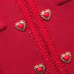 Knit Heart Buttoned Mini Dress^self-portrait Best Sale