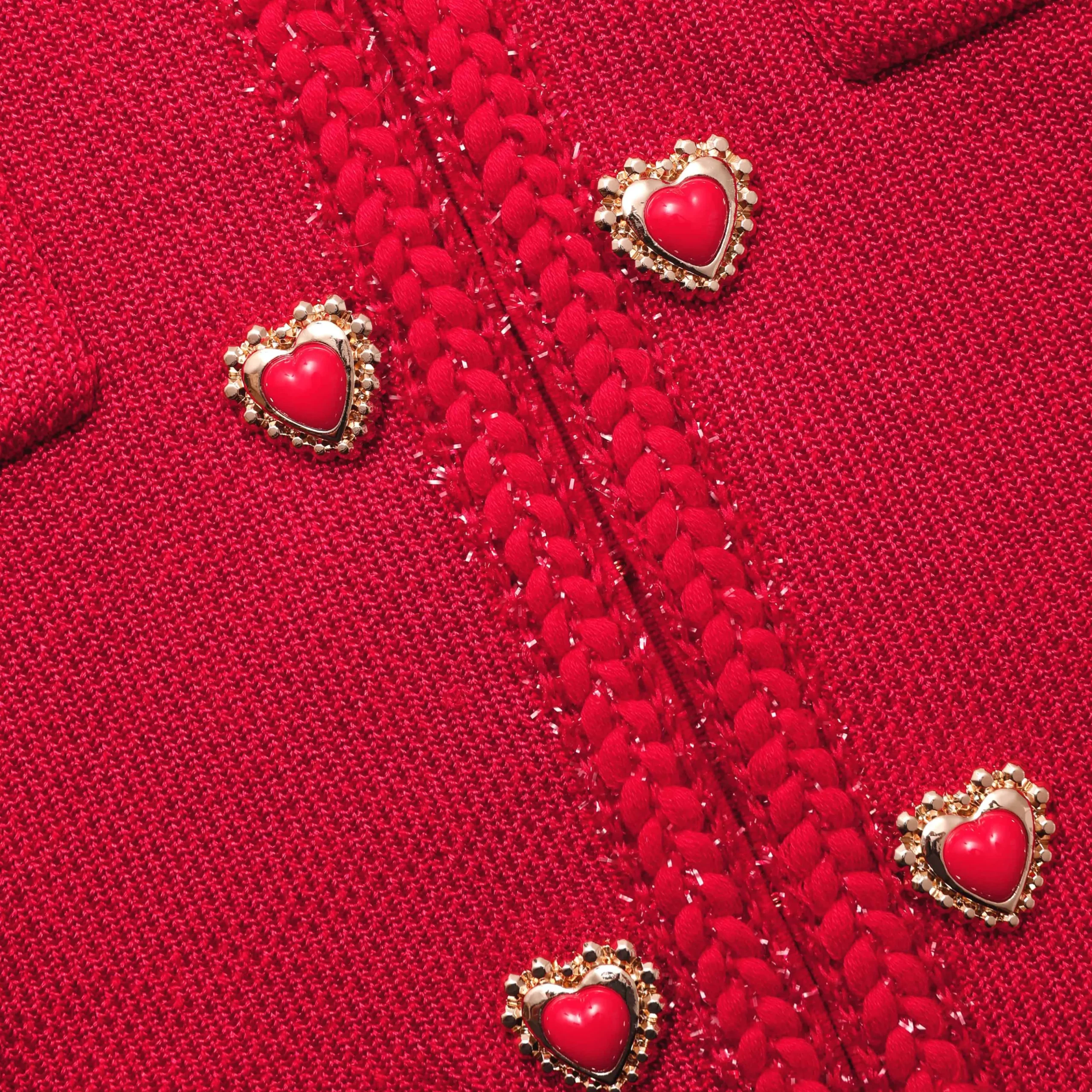 Knit Heart Buttoned Mini Dress^self-portrait Best Sale