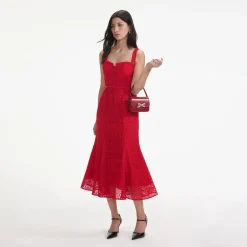 Lattice Lace Midi Dress^self-portrait Fashion