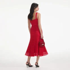 Lattice Lace Midi Dress^self-portrait Fashion