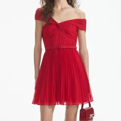 Off Shoulder Chiffon Mini Dress^self-portrait Online