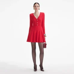 Pointelle Knit Mini Dress^self-portrait Discount