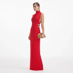 Rhinestone Crepe Maxi Dress^self-portrait Outlet