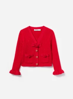 Ribbed Knit Cardigan^self-portrait Flash Sale
