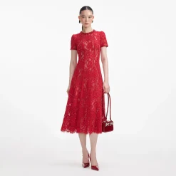Sequin Lace Midi Dress^self-portrait Discount