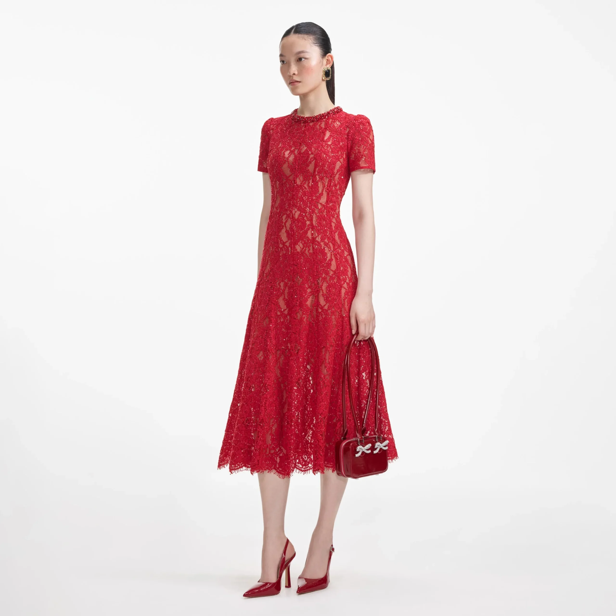 Sequin Lace Midi Dress^self-portrait Discount