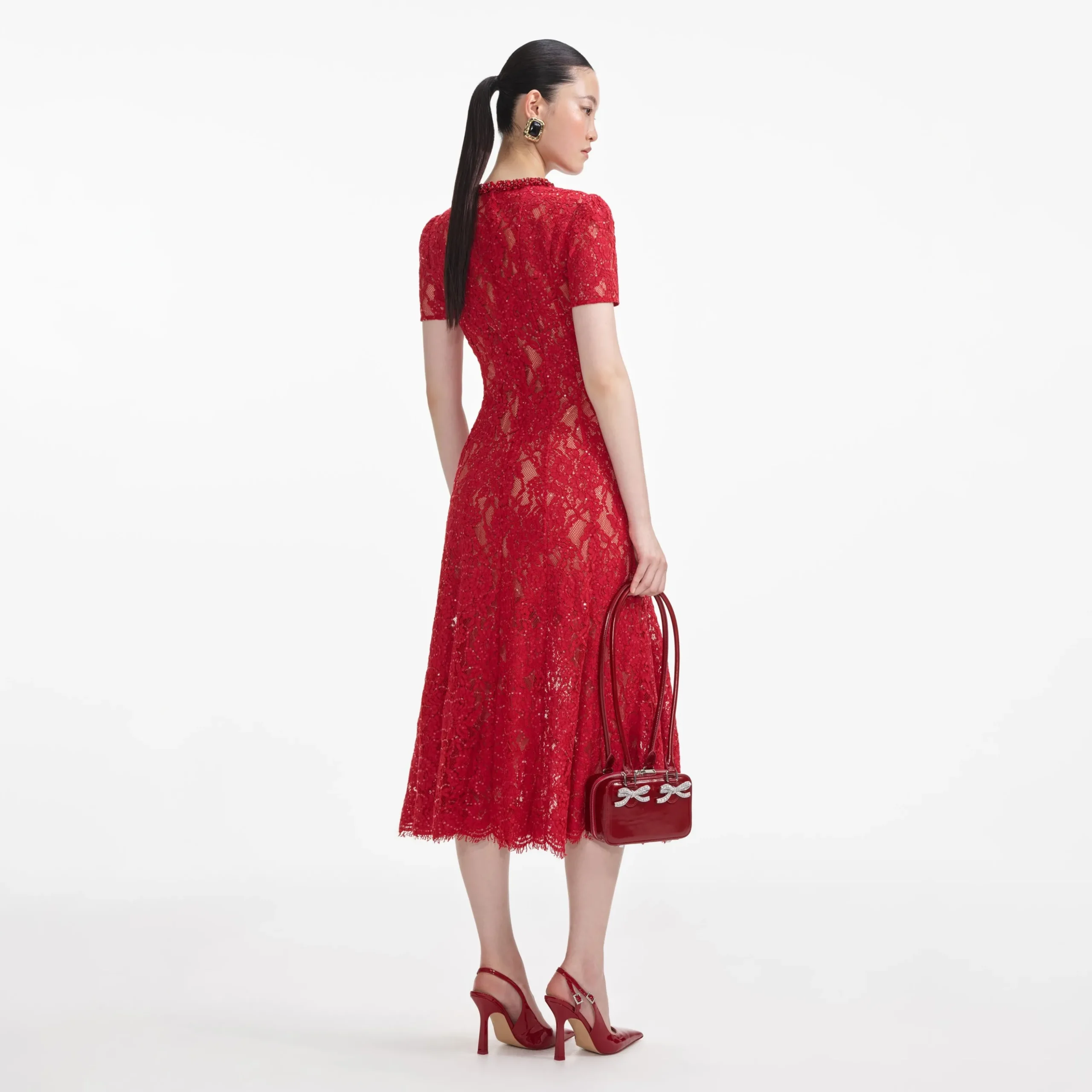 Sequin Lace Midi Dress^self-portrait Discount