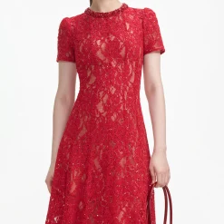 Sequin Lace Midi Dress^self-portrait Discount