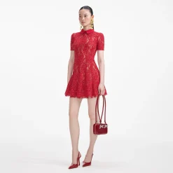 Sequin Lace Mini Dress^self-portrait Clearance