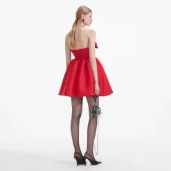Taffeta Bandeau Mini Dress^self-portrait Discount