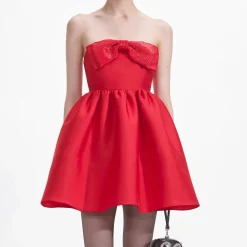 Taffeta Bandeau Mini Dress^self-portrait Discount