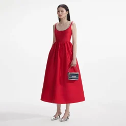 Taffeta Diamante Midi Dress^self-portrait New