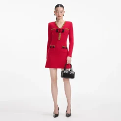 Textu Knit Corsage Mini Dress^self-portrait Outlet