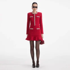 Textu Knit Mini Skirt^self-portrait Hot