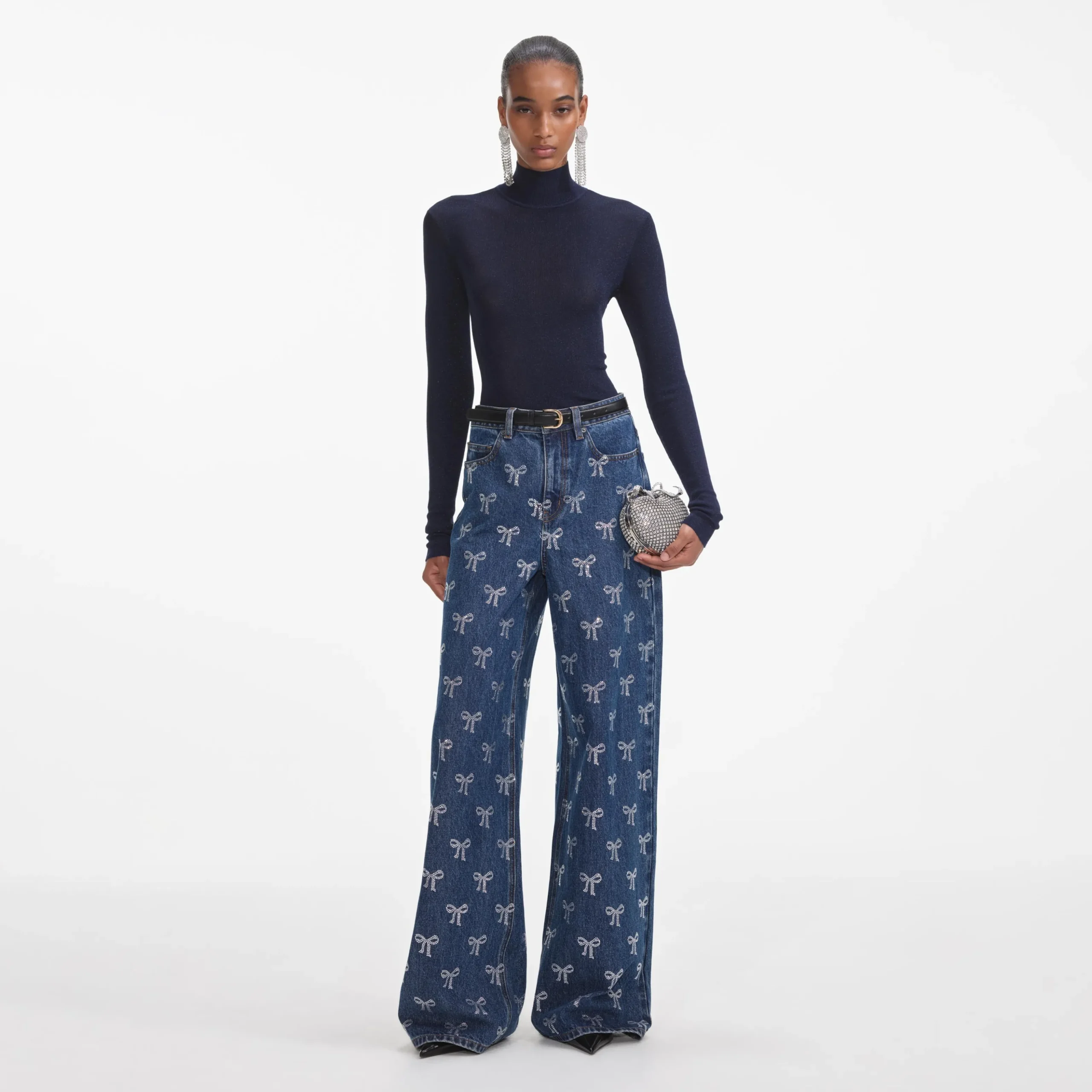 Bow Denim Jeans^self-portrait Cheap
