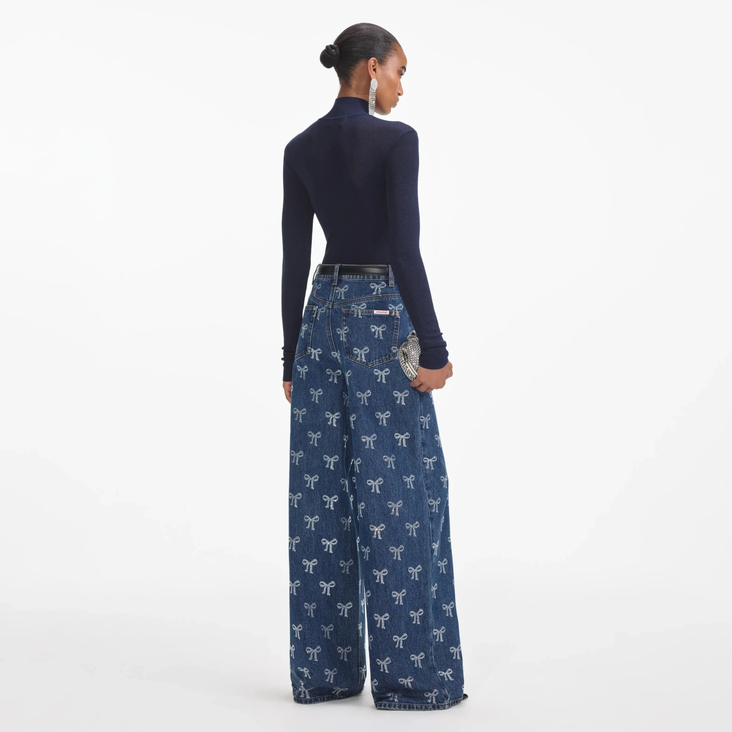 Bow Denim Jeans^self-portrait Cheap