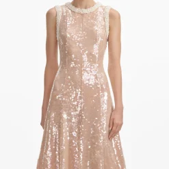 Pearl Trim Midi Dress^self-portrait Store