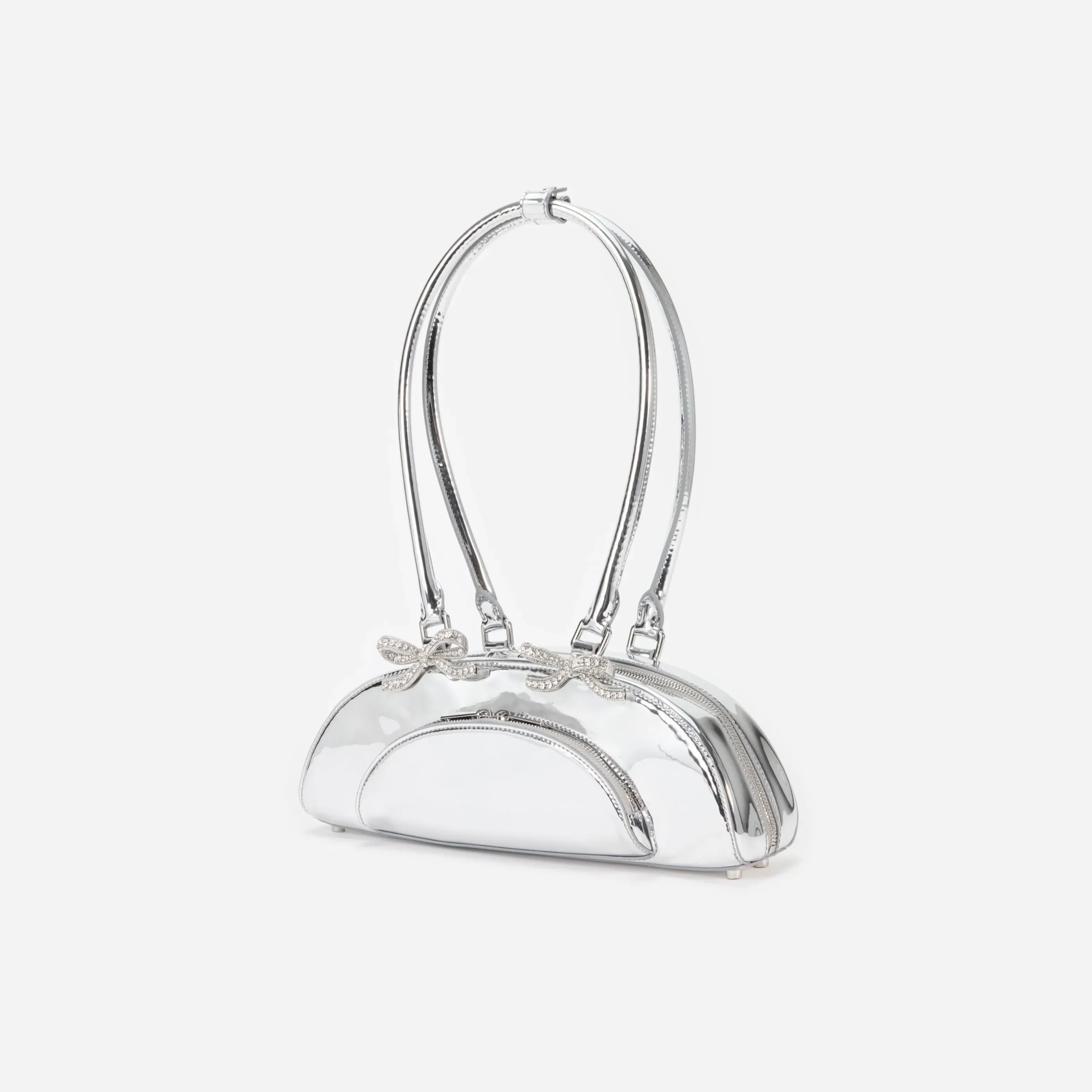 Metallic Curved Shoulder Bag^self-portrait Sale