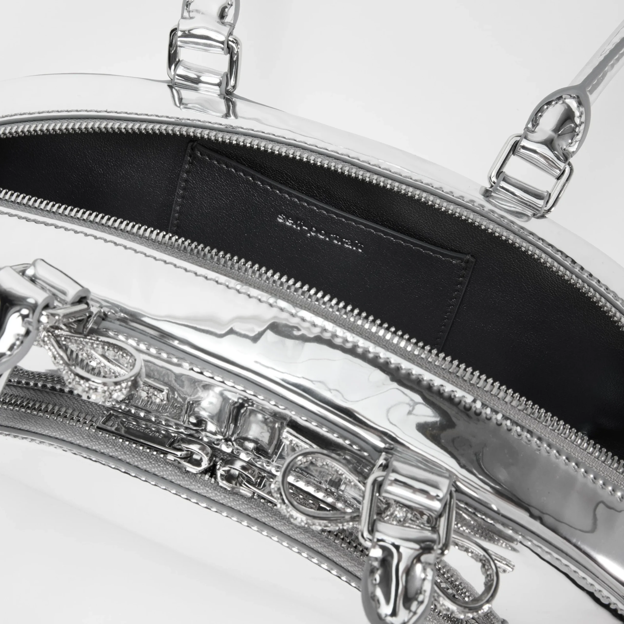 Metallic Curved Shoulder Bag^self-portrait Sale