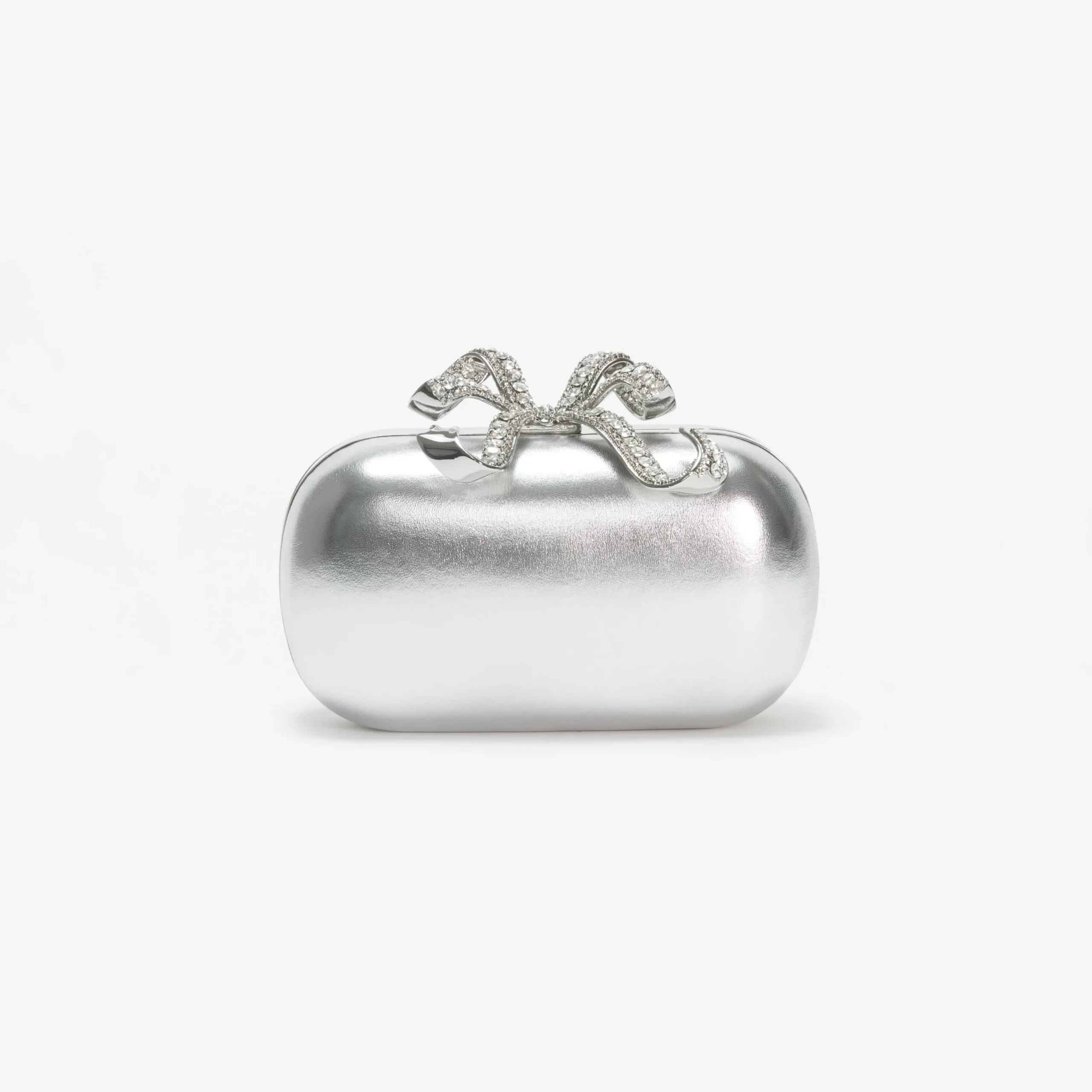 Metallic Leather Bow Clutch^self-portrait Best