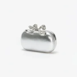 Metallic Leather Bow Clutch^self-portrait Best
