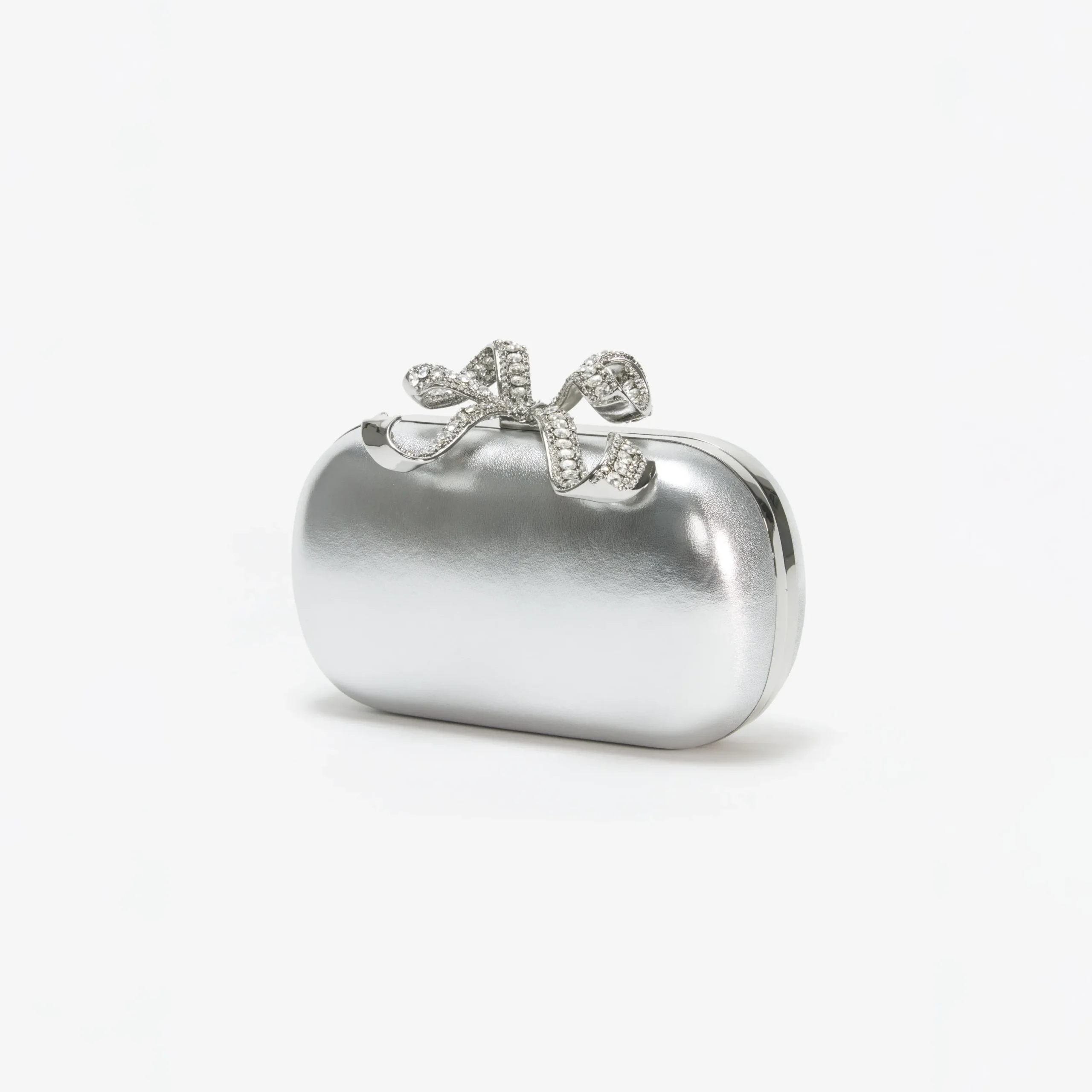 Metallic Leather Bow Clutch^self-portrait Best