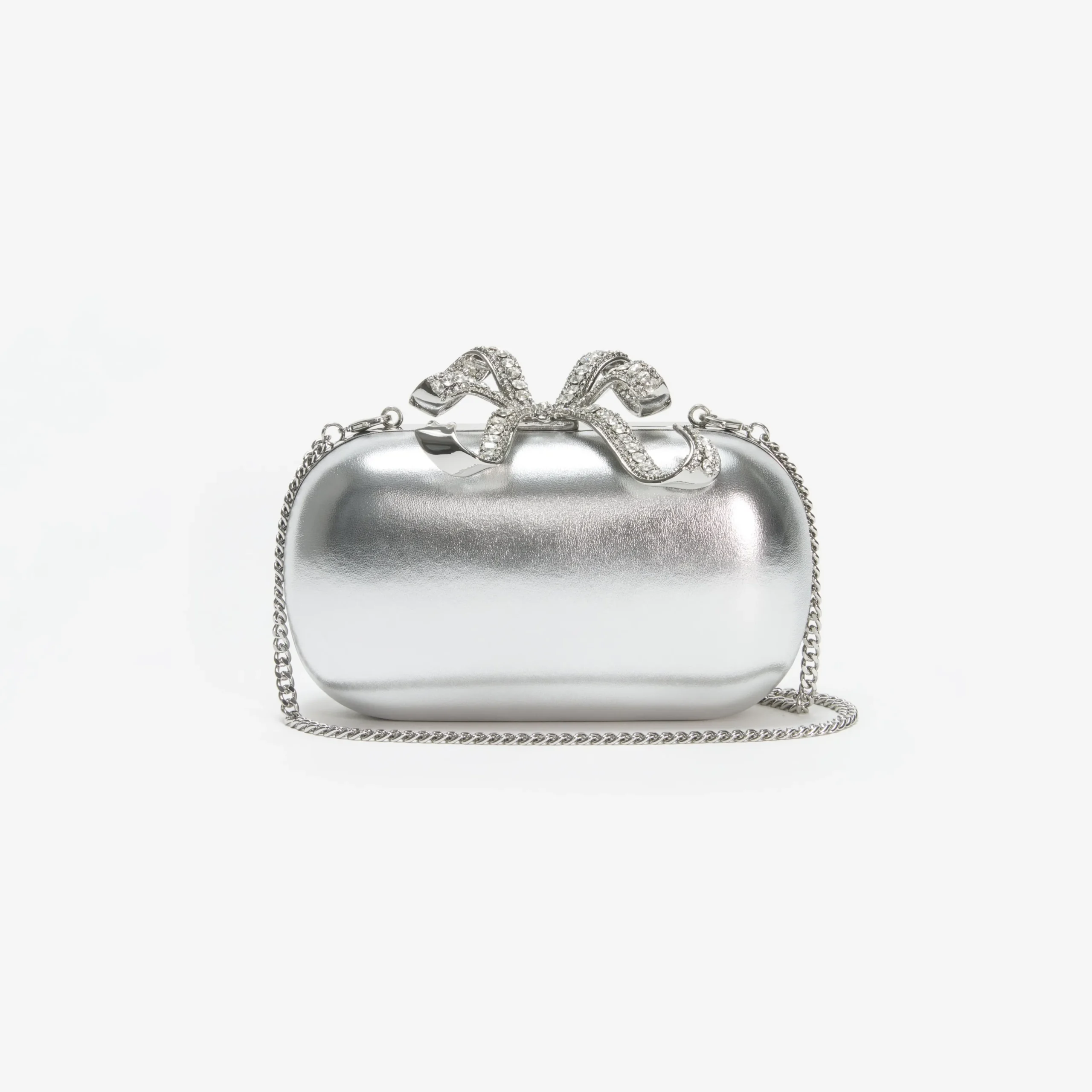 Metallic Leather Bow Clutch^self-portrait Best