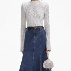 Rhinestone Fishnet Top^self-portrait Outlet