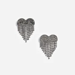 Crystal Heart Earrings^self-portrait Clearance