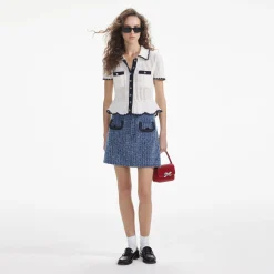 Denim Mini Skirt^self-portrait Cheap