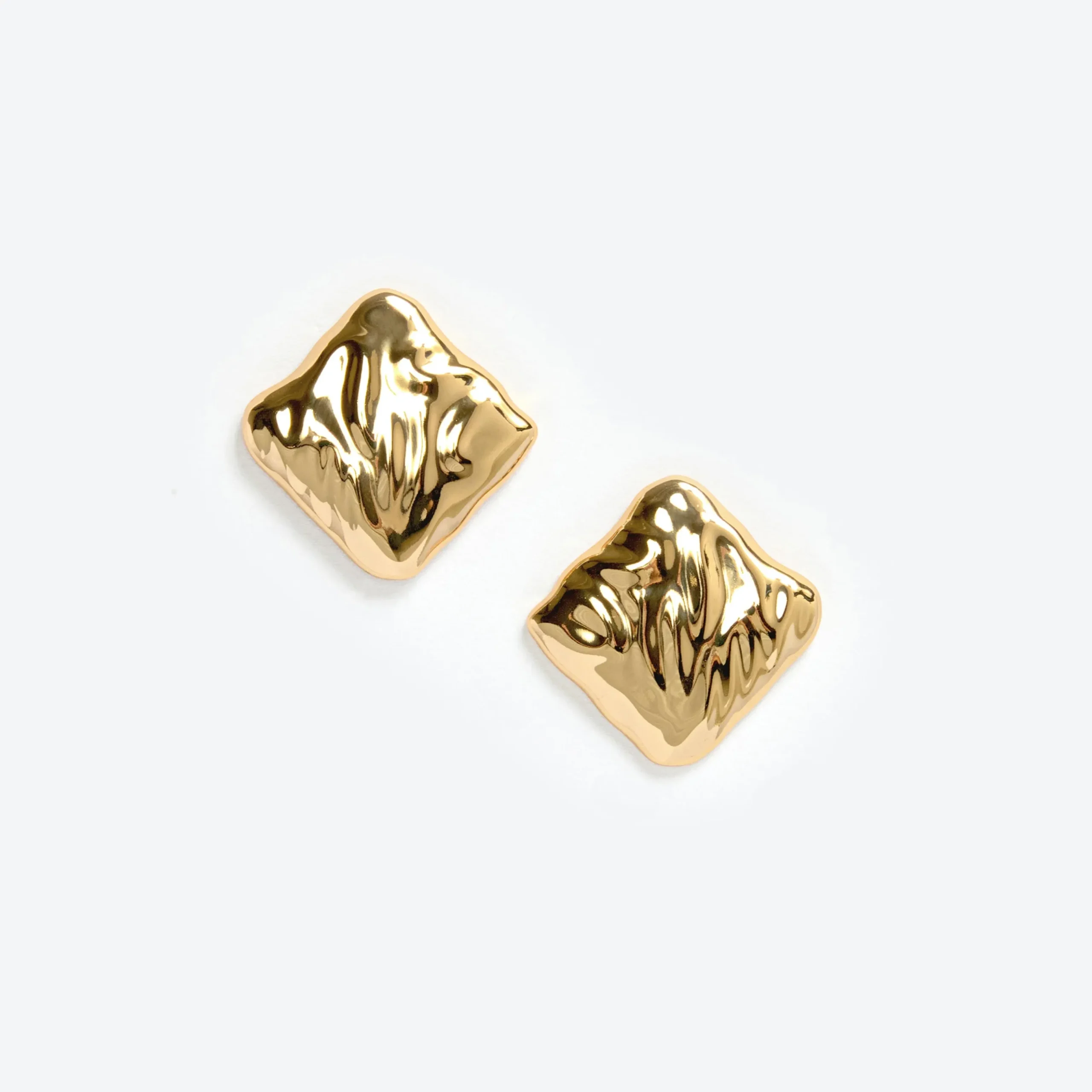 Gold Square Earrings^self-portrait Hot