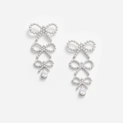 Pearl Bow Earrings^self-portrait Hot